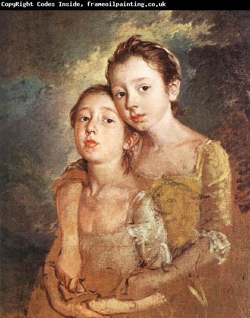 GAINSBOROUGH, Thomas The Artist s Daughters with a Cat